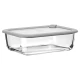 ESTIA ΦΑΓΗΤΟΔΟΧΕΙΟ COLORSEAL ΓΥΑΛΙΝΟ 1520ml 23.5x17.8x7.6cm ΜΕ ΚΑΠΑΚΙ ΣΙΛΙΚΟΝΗΣ ΓΚΡΙ