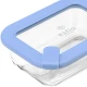 ESTIA ΦΑΓΗΤΟΔΟΧΕΙΟ COLORSEAL ΓΥΑΛΙΝΟ 370ml 16.3x12.3x6.2cm ΜΕ ΚΑΠΑΚΙ ΣΙΛΙΚΟΝΗΣ ΜΠΛΕ