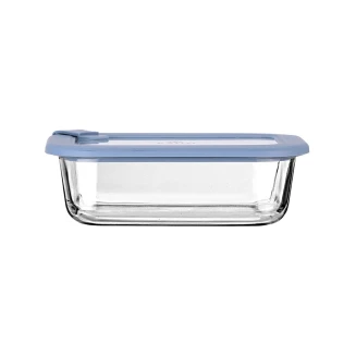 Φαγητοδοχείο Colorseal Γυάλινο 640ml 18.9x14.5x6.7 Estia Με Καπάκι Σιλικόνης Μπλέ 01-26523