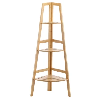 Ραφιέρα Γωνιακή Δαπέδου Με 3 Ράφια Estia Bamboo Essential 02-37857