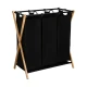 ESTIA ΚΑΛΑΘΙ ΑΠΛΥΤΩΝ BAMBOO ESSENTIALS 102lt 3 ΘΕΣΕΩΝ 68x40x76cm ΜΑΥΡΟ