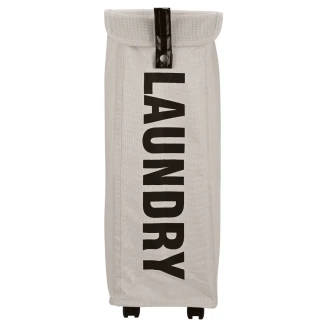 Καλάθι Απλύτων Με Ροδάκια Taupe Estia 02-25366