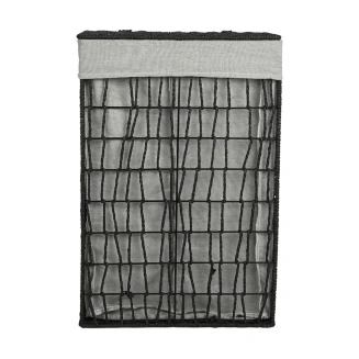Καλάθι Απλύτων Estia 37x22x55cm Nest 2 Θέσεων Μαύρο 02-28077