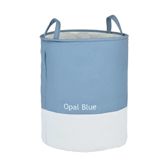Καλάθι Απλύτων 35x35x50 Estia Tone Lab Με Χερούλια Opal Blue 02-41236