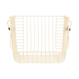 Καλάθι Οργάνωσης 26.5x29.5x21.5cm Estia Μεταλλικό Στοιβαζόμενο Allure Ivory