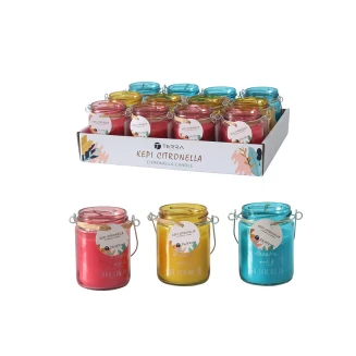 Κερί Citronella Σε Γυάλινο Δοχείο 150gr Estia Αρωματικό Ασορτί 00-25120