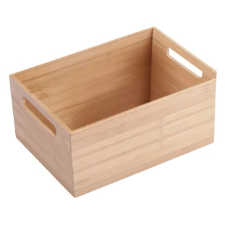Κουτί Οργάνωσης 37x26x16.5cm Estia Bamboo Essentials Με Λαβές Στοιβαζόμενο 02-31442