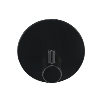 Κρεμάστρα Επιτοίχια Μονή Μεταλλική Με Στρογγυλή Βάση Μαύρη Estia 02-25694