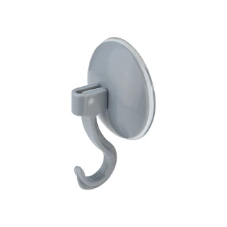 Κρεμάστρα Μονή Πλαστική Με Βεντούζα Γκρί Estia 02-25281