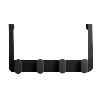 Κρεμάστρα Πόρτας Μεταλλική 4 Θέσεων Estia Μαύρη 02-35587