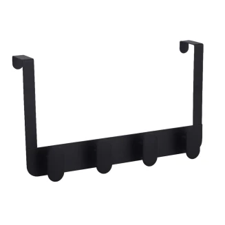 Κρεμάστρα Πόρτας Μεταλλική 4 Θέσεων Estia Μαύρη 02-35587