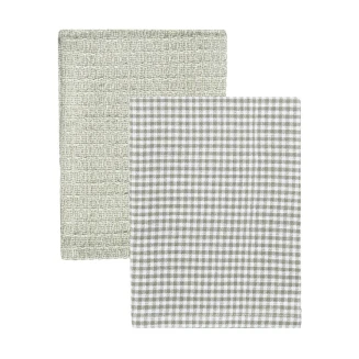 Πετσέτα Κουζίνας 45x65cm Estia Σετ 2 Τεμαχίων Piccolo Γκρί 01-37895