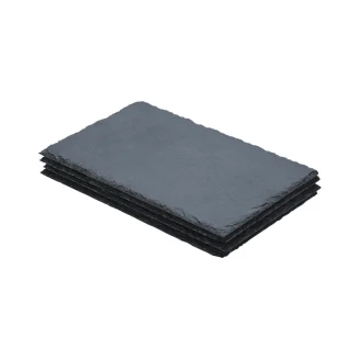 Πλατώ Σερβιρίσματος Σχιστόλιθου 22x14cm Σετ 4 Τεμαχίων Estia 07-24086