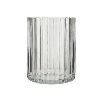 Ποτηράκι Μπάνιου 7.8x10cm Estia Alvio Γυάλινο Ανάγλυφο Διάφανο 02-28848