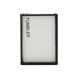 Ποτηράκι Μπάνιου Estia Cage Κεραμικό Λευκό Με Μεταλλικό Πλαίσιο 02-30025