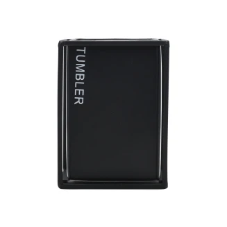 Ποτηράκι Μπάνιου Estia Cage Κεραμικό Μαύρο ΜΕ Μεταλλικό Πλαίσιο 02-30001