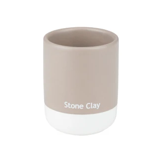 Ποτηράκι Μπάνιου Κεραμικό Estia Tone Lab Stone Clay 02-40192