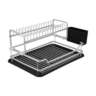 Πιατοθήκη Αλουμινίου Estia Διώροφη Με Πλαστικό Δίσκο 01-25922