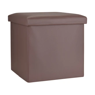 Σκαμπό Cube Leather Estia Mε Αποθηκευτικό Χώρο Καφέ 03-35914