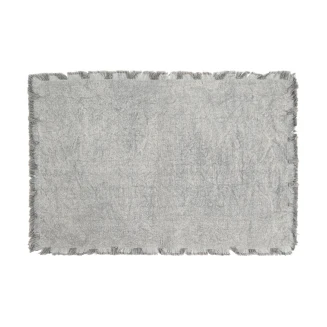 Σουπλά 33x50cm Estia Loom Με Κρόσσια Γκρί 07-36119