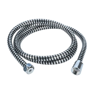 Σπιράλ Ντούς Estia Ασημί-Μαύρο 1.5m 02-23829