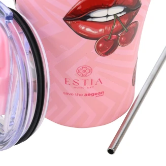 Θερμός Estia 350ml Coffee Mug Save The Aegean Blush Pop 01-31800