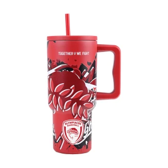 Θερμός Straw Tumbler XL 900ml Estia Olympiacos Bc Edition Together We Fight 01-35976