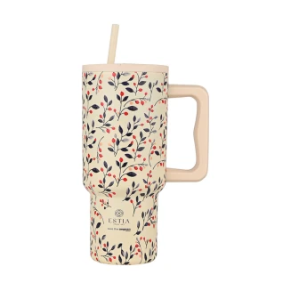Θερμός Straw Tumbler XL 900ml Estia Save The Aegean Bloom Beige 01-35181