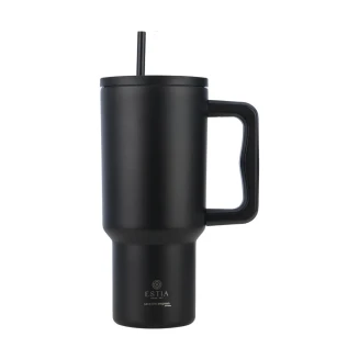 Θερμός 900ml Estia Straw Tumbler XL Save The Aegean Midnight Black 01-32111