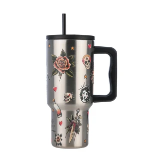 Θερμός 900ml Estia Straw Tumbler XL Save The Aegean Old School 01-32050