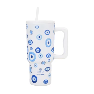 Θερμός Straw Tumbler XL 900ml Estia Save The Aegean Spirit Of Luck 01-35204