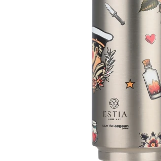 Θερμός Travel Cup 500ml Estia Save The Aegean Old School Ink 01-31282
