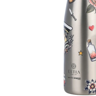Θερμός 500ml Estia Travel Flask Save The Aegean Old School Ink 01-31626