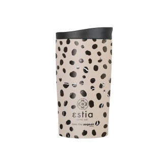 Θερμός Travel Mug Save The Aegean 350ml Leopard Taupe Estia 01-25663