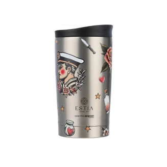 Θερμός Travel Mug 350ml Estia Save The Aegean Old School Ink 01-31916