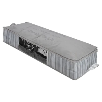 Θήκη Αποθήκευσης Estia Non Woven Υφασμάτινη 100x50x20cm Με Παράθυρο Ivory 03-24000