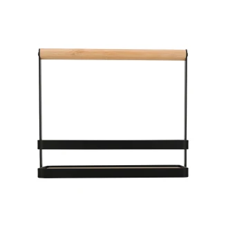 Θήκη Οργάνωσης 24x10.5x21.3cm Estia Με Χερούλι Bamboo Essentials Μεταλλική Μαύρη 01-28343