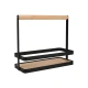 ESTIA ΘΗΚΗ ΟΡΓΑΝΩΣΗΣ BAMBOO ESSENTIALS ΜΕ ΧΕΡΟΥΛΙ 24x10.5x21.3cm ΜΕΤΑΛΛΙΚΗ ΜΑΥΡΗ