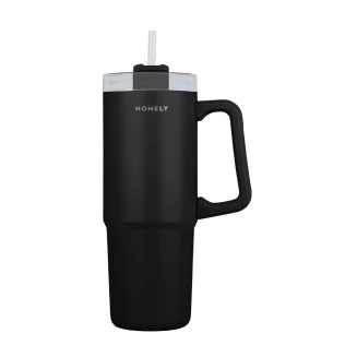 Θερμός 900ml Estia Homely Straw Tumbler Midnight Black 01-34498