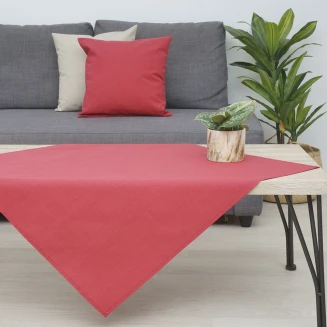 Καρέ 85x85 Dimeco Τυπωτό Λονέτα Μονόχρωμο 5403 Red