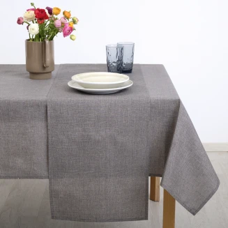 Καρέ 85x85 Dimeco Τυπωτό Λονέτα Μονόχρωμο 5403 Grey