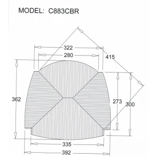 Ανταλλακτικά Καρέκλας Ψάθινα Ψάθα Ιταλικό Σχέδιο Κοψίματα Πίσω C883C100BR