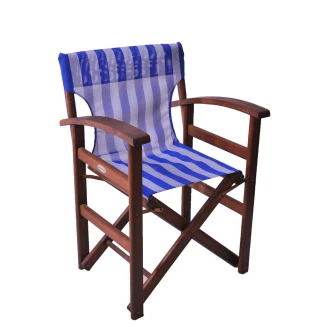 Ανταλλακτικό Πανί Καρέκλας Σκηνοθέτη 57x79x57 Politishome Ριγέ Μπλέ Λευκό