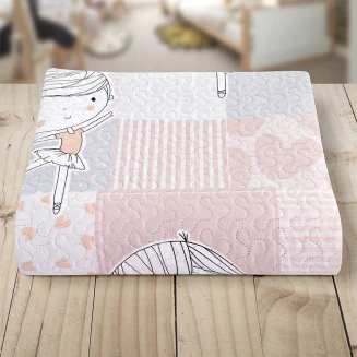 Κουβερλί Μονό 160x220 Lino Girly Pink-Grey