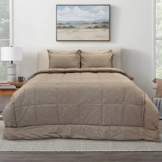 Κουβερλί Μονό 160x240 Lino Leafy Coral