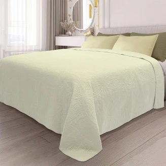 Κουβερλί Υπέρδιπλο 220x240 Lino Ligero Ecru
