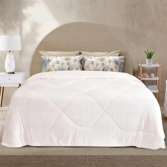 Κουβερτοπάπλωμα Υπέρδιπλο 220x240 Lino Dania Ecru