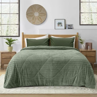 Κουβερτοπάπλωμα Υπέρδιπλο 220x240 Lino Stacy Khaki