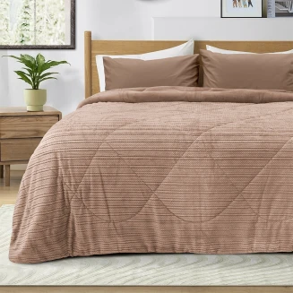 Κουβερτοπάπλωμα Υπέρδιπλο 220x240 Lino Stacy Salmon