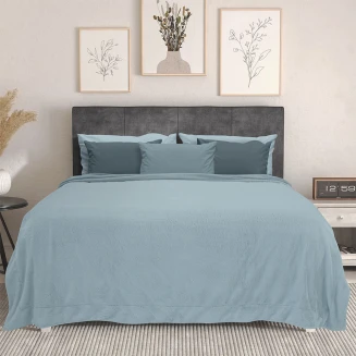 Κουβέρτα-Ριχτάρι 200x220 Lino Hare Petrol